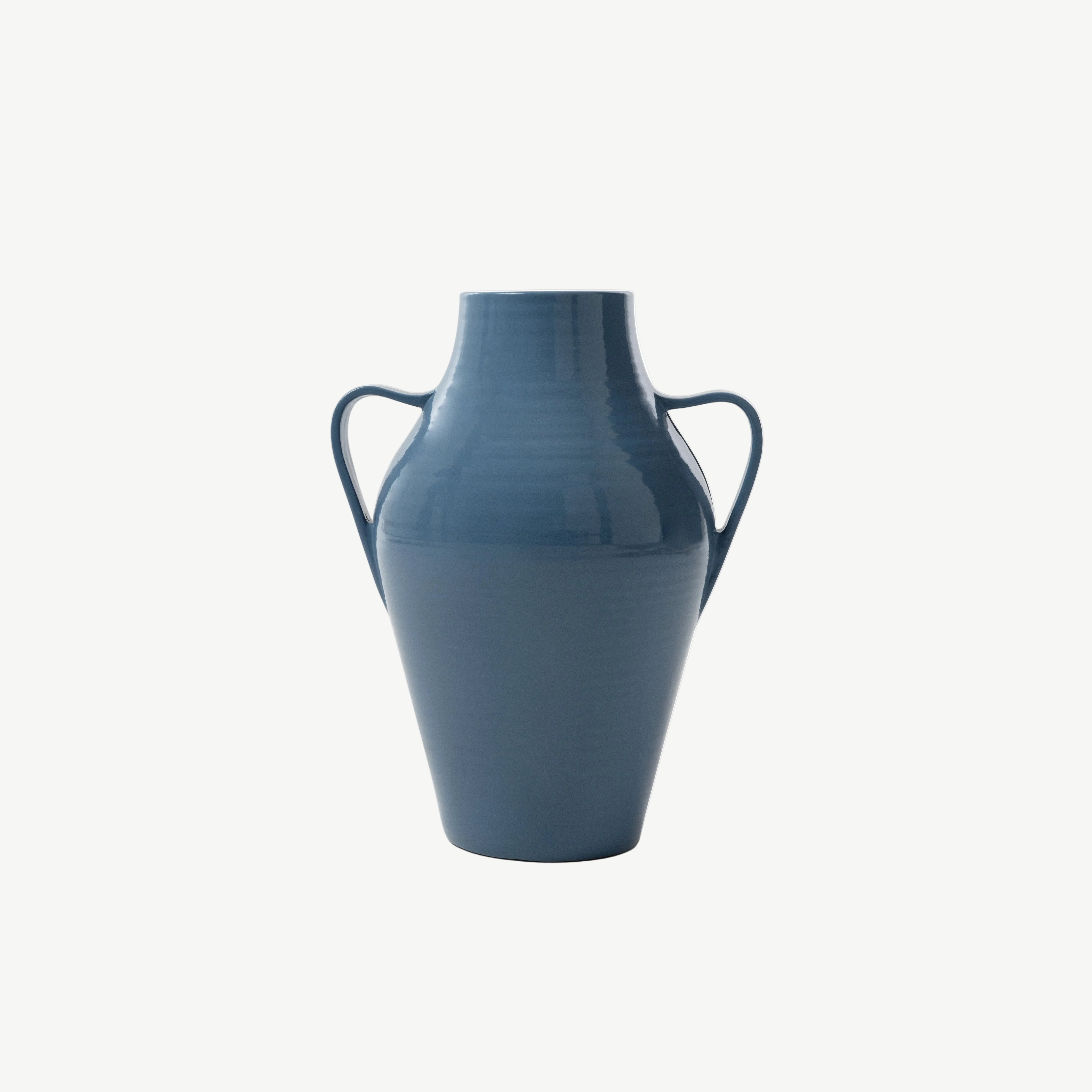 Quartara Glazed Ceramic Vase Blue