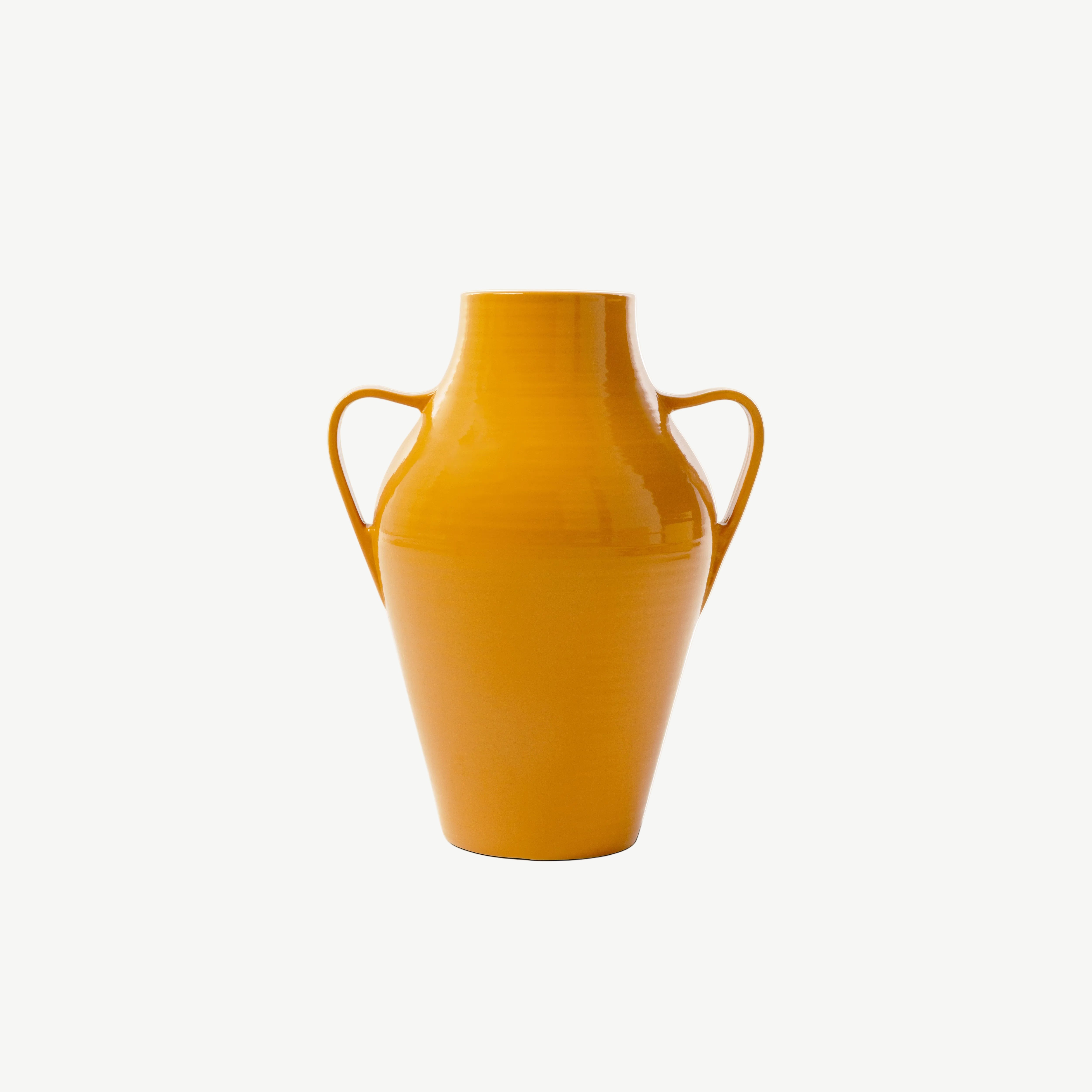 Quartara Glazed Ceramic Vase Yellow