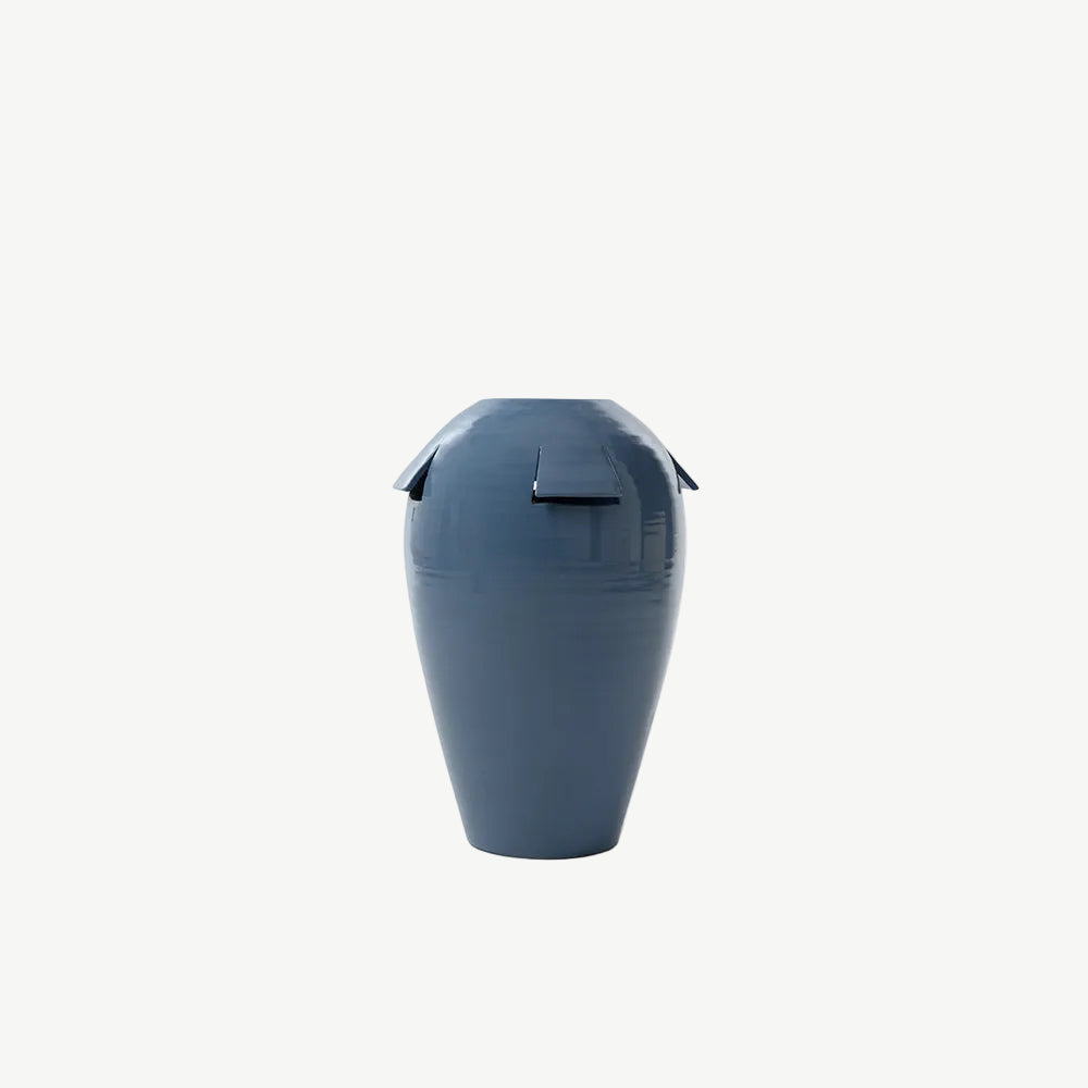 Giara Glazed Ceramic Vase Blue (small)