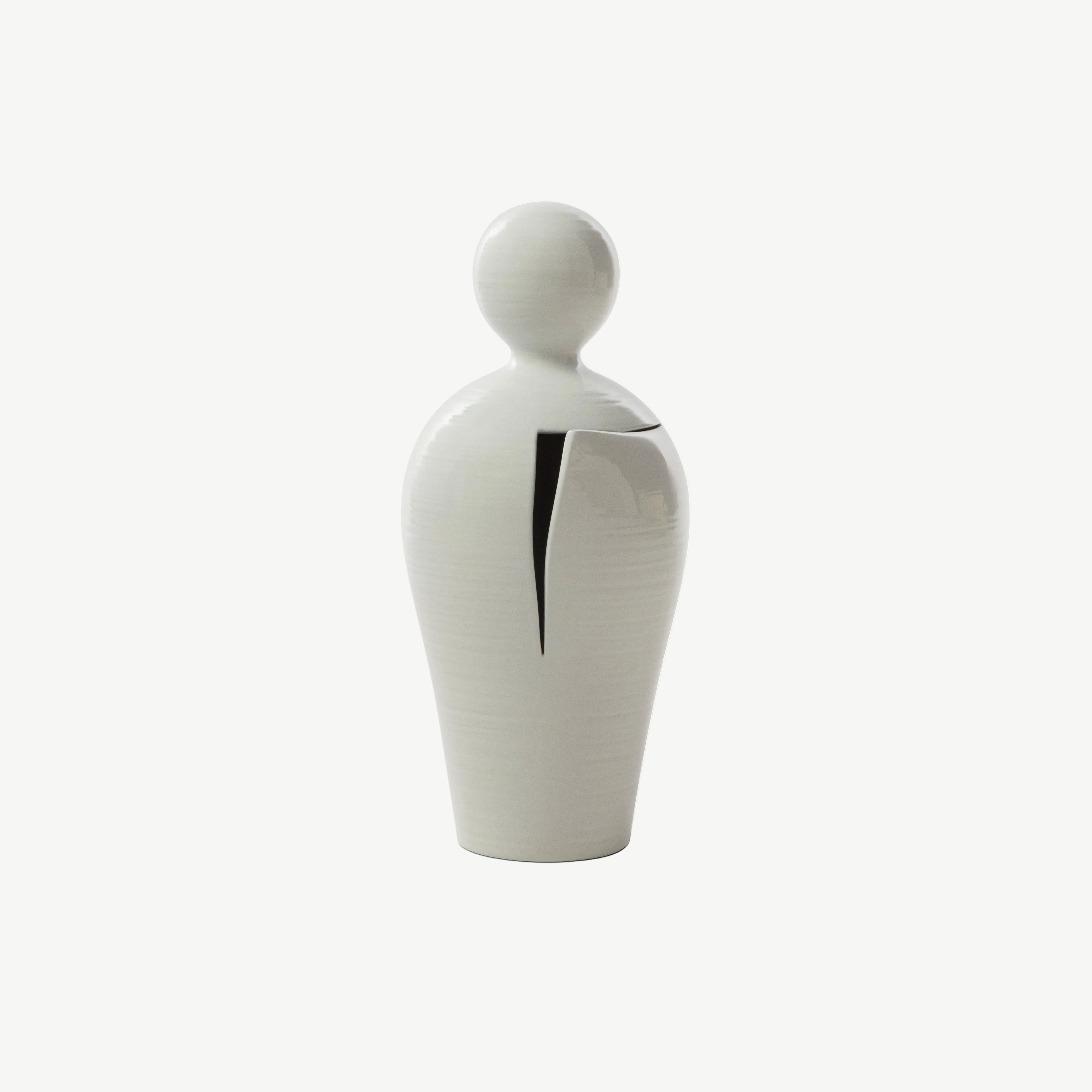 DA Glazed Ceramic Vase White