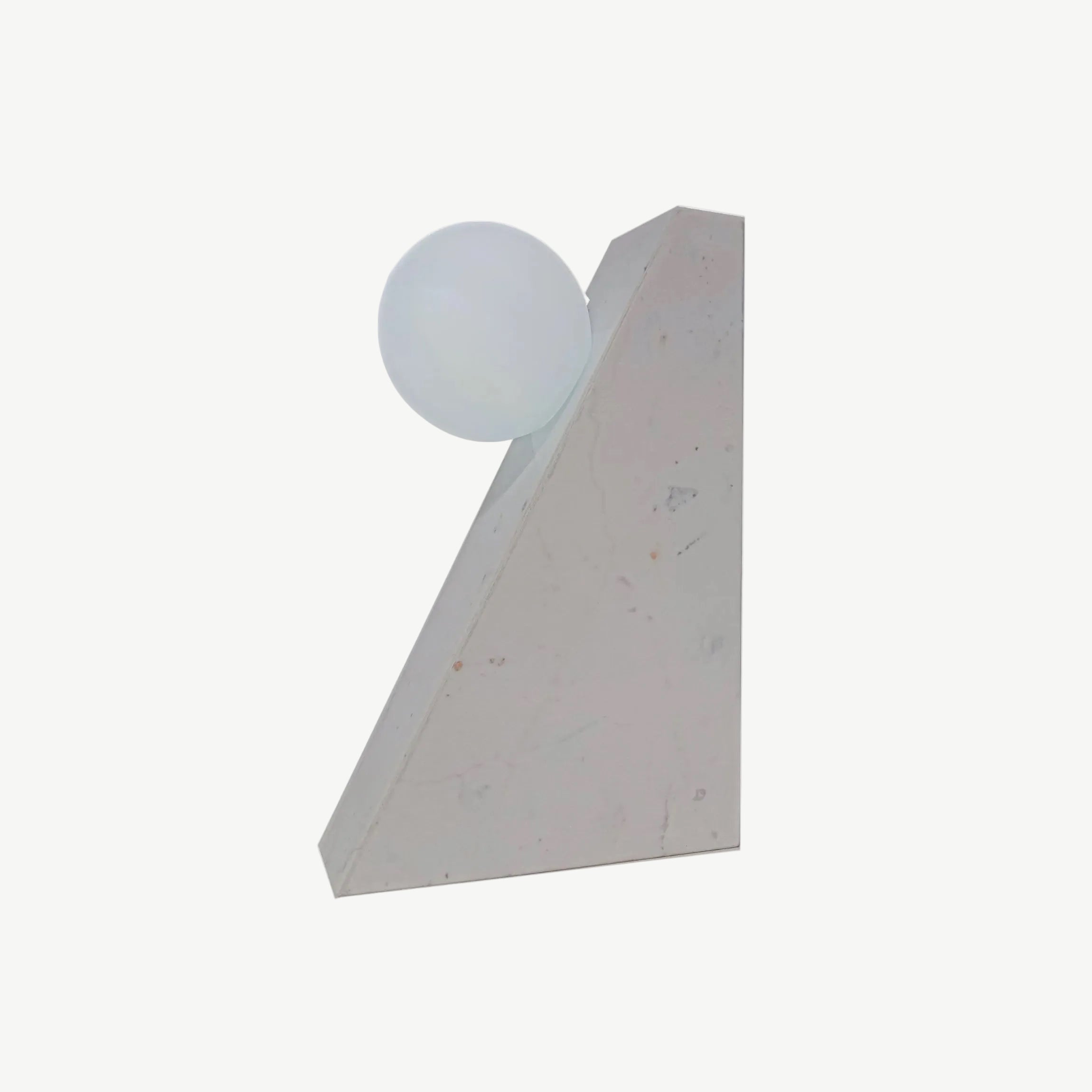 Dieus Pyramid Marble Floor Lamp Wireless Carrara