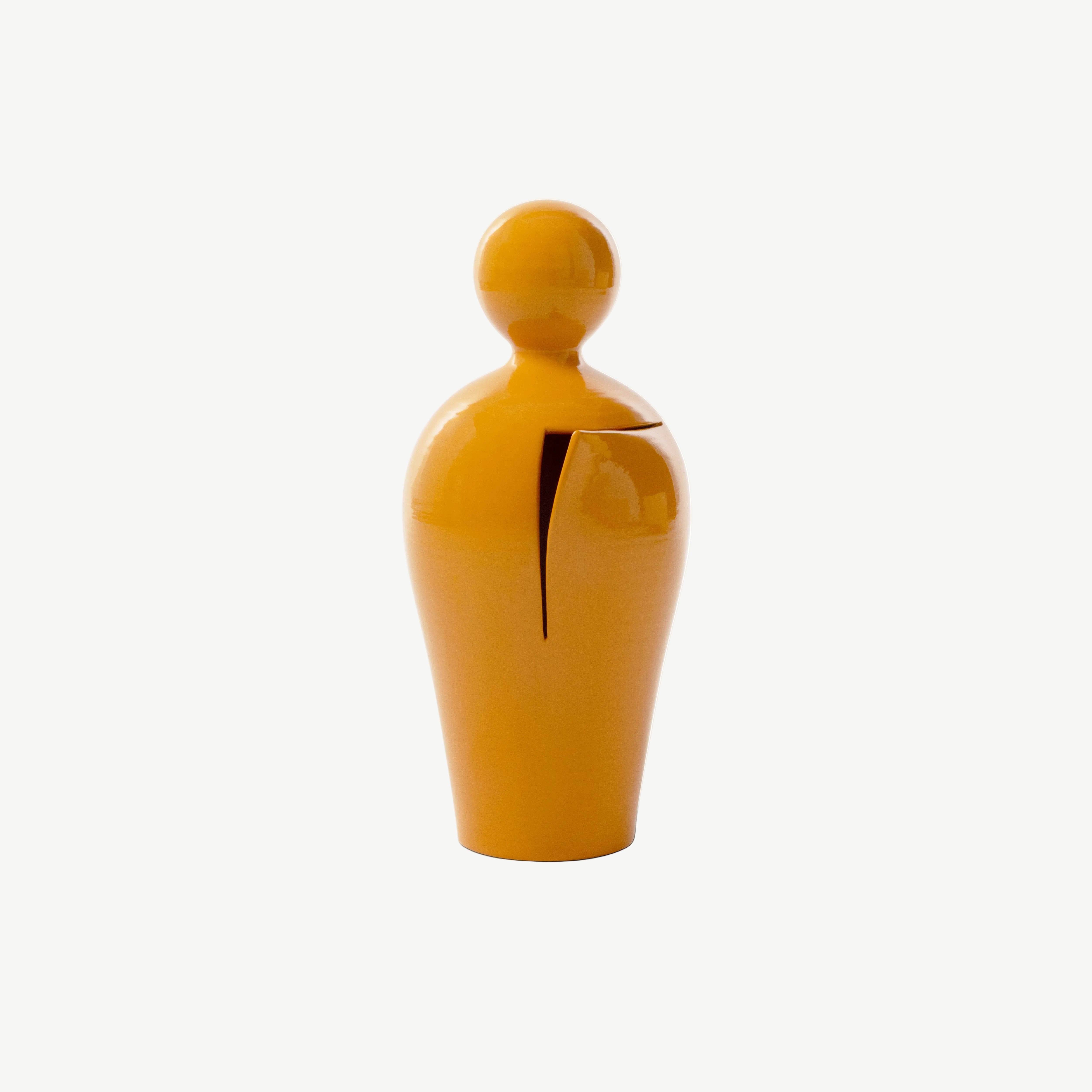 DA Glazed Ceramic Vase Yellow
