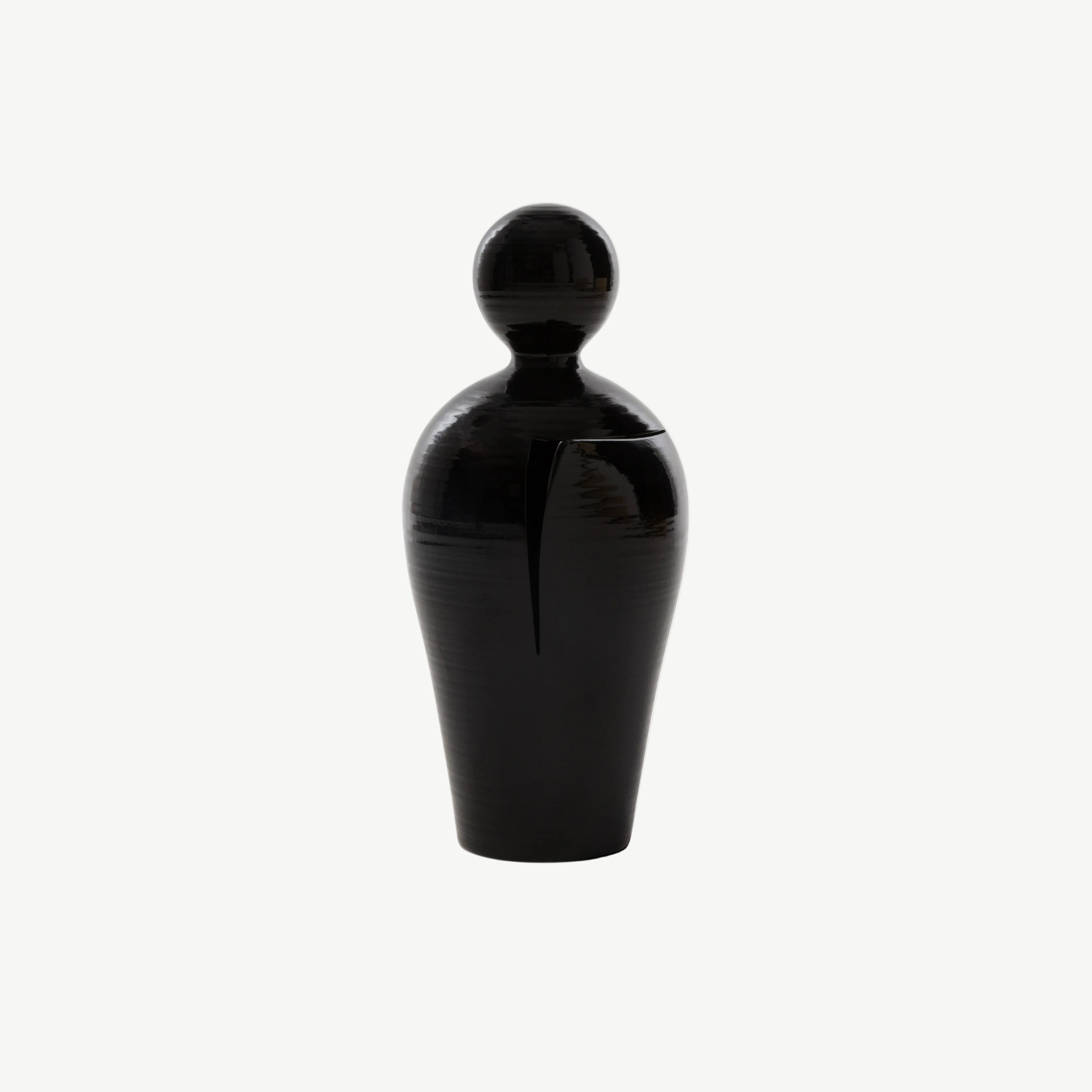 DA Glazed Ceramic Vase Black