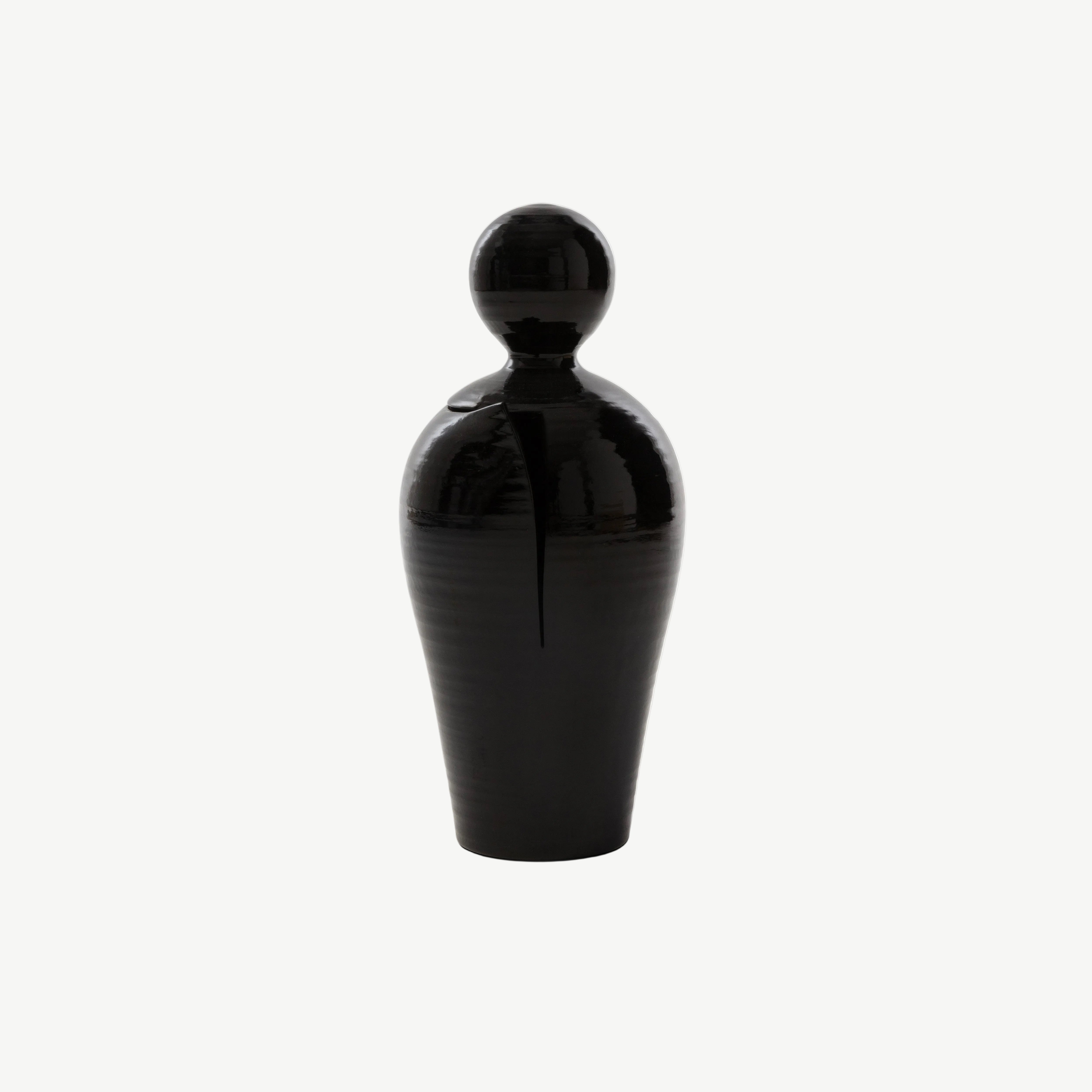 DO Glazed Ceramic Vase Black (small)