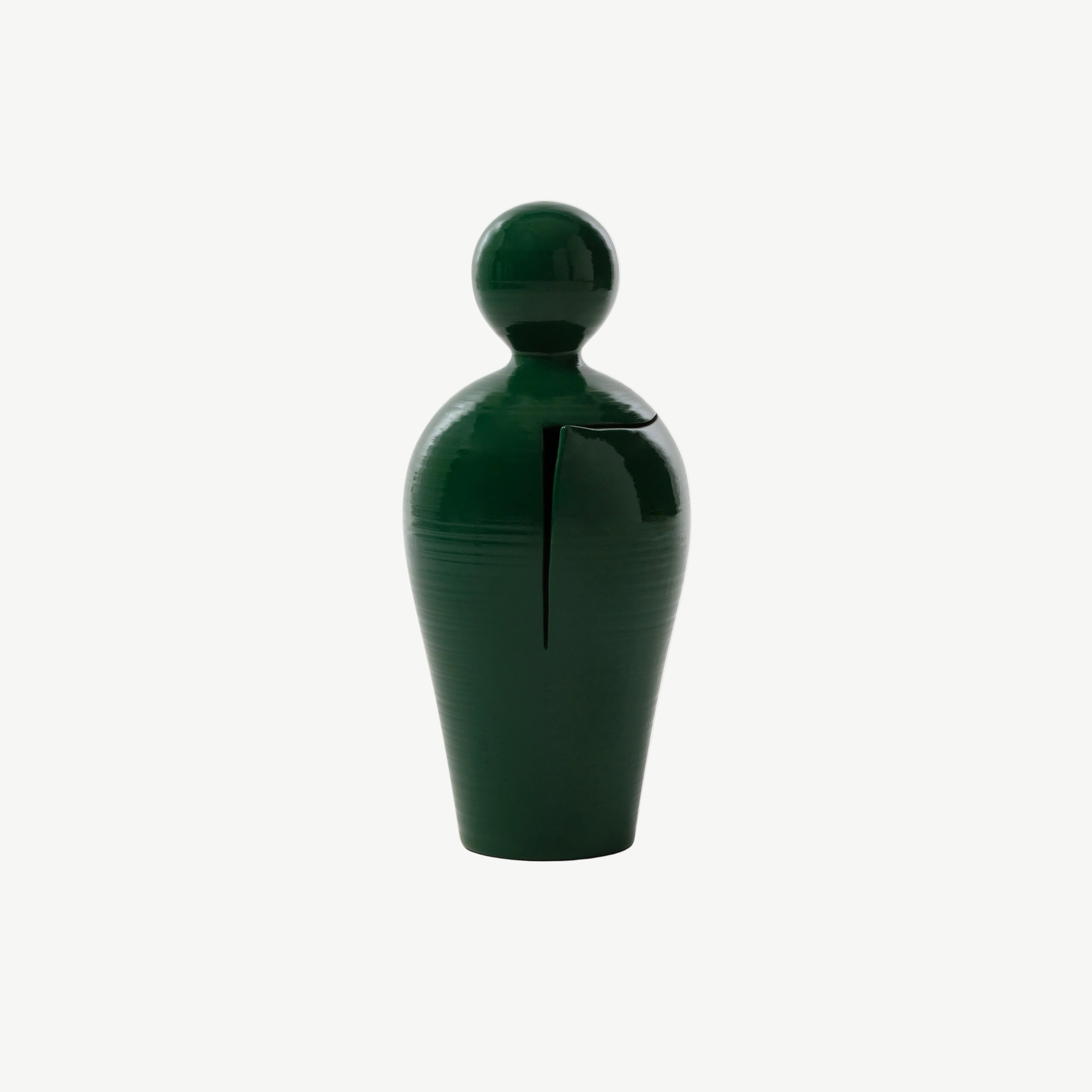 DA Glazed Ceramic Vase Forest Green